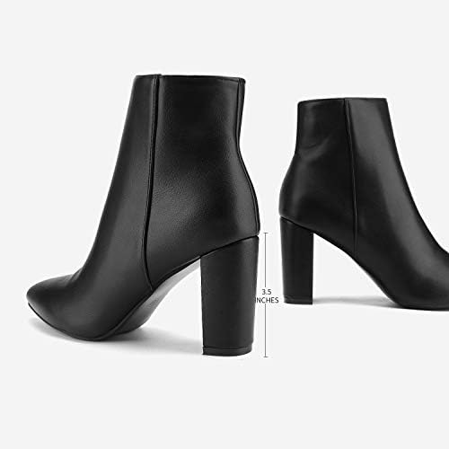 DREAM PAIRS Women's Chunky Heel Ankle Booties Pointed Toe Short Boots - Image 4