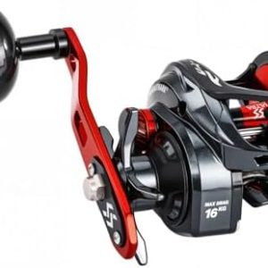 Sougayilang Baitcaster Fishing Reel, 400 Size with 35lbs Max Drag 6.3:1 Gear Ratio, Low Profile Casting Reel, Large Line Capacity for Musky Catfish