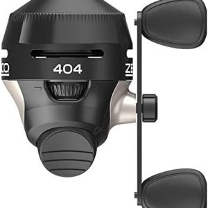 Zebco 404 Spincast Fishing Reel, Size 40 Reel, Right-Hand Retrieve, Built-in Bite Alert, Durable All-Metal Gears, Stainless Steel Pick-up Pin, Pre-Spooled with 15-Pound Zebco Fishing Line, Black